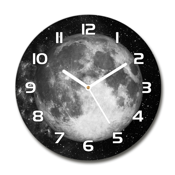 Round wall clock Moon