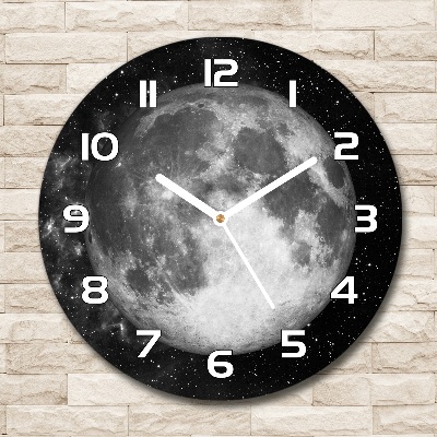 Round wall clock Moon