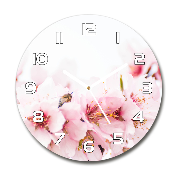 Round wall clock Cherry blossoms