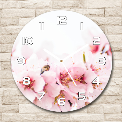 Round wall clock Cherry blossoms