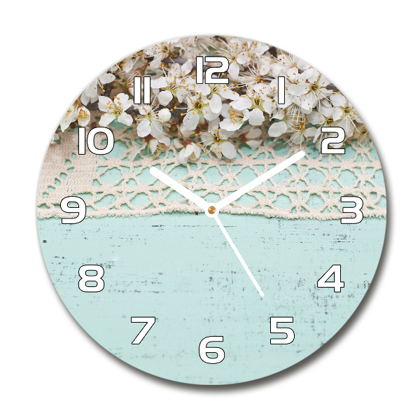 Round wall clock Cherry blossoms