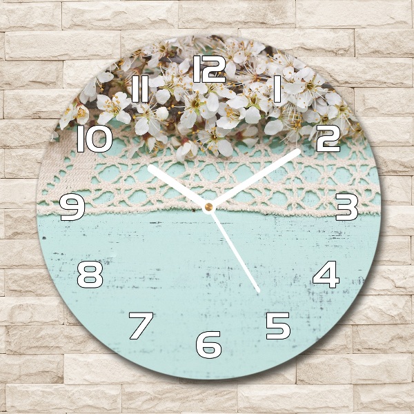 Round wall clock Cherry blossoms