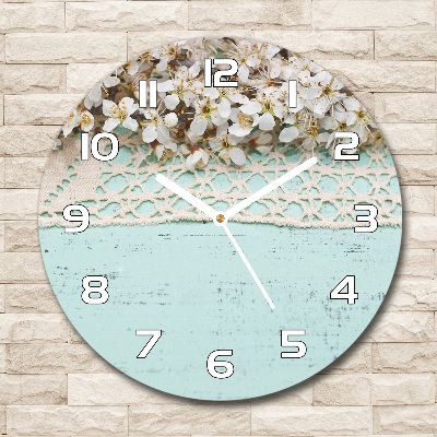 Round wall clock Cherry blossoms