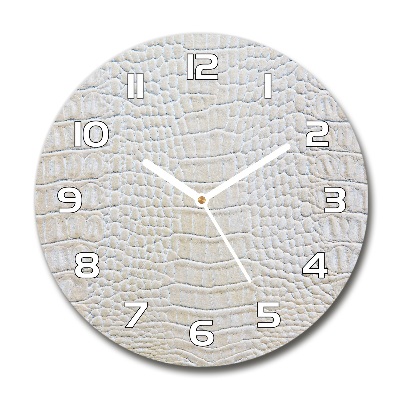 Round wall clock Crocodile skin