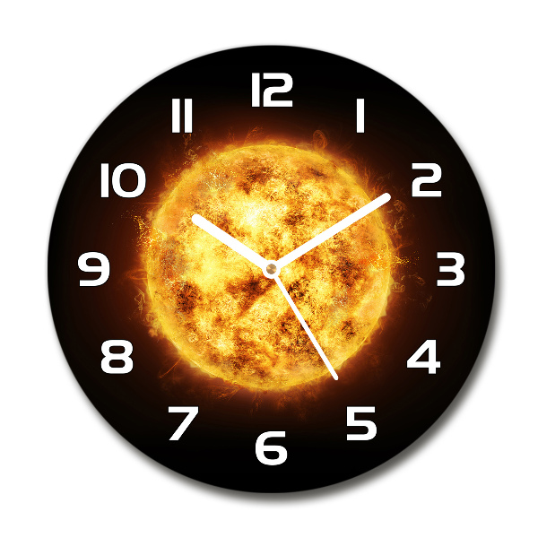 Round wall clock Sun