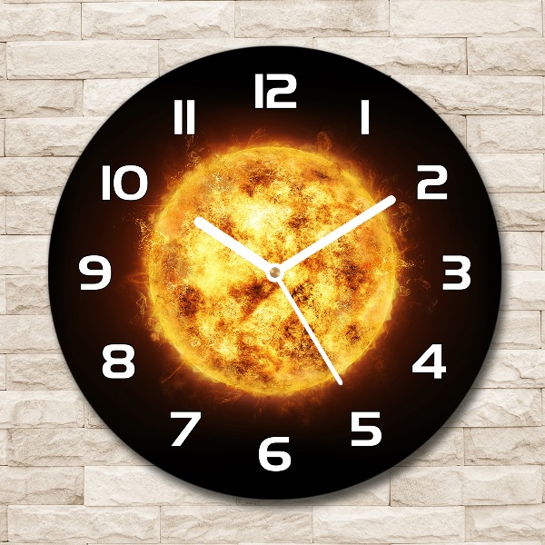 Round wall clock Sun