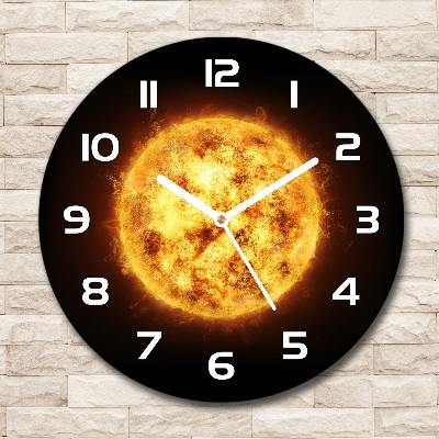 Round wall clock Sun