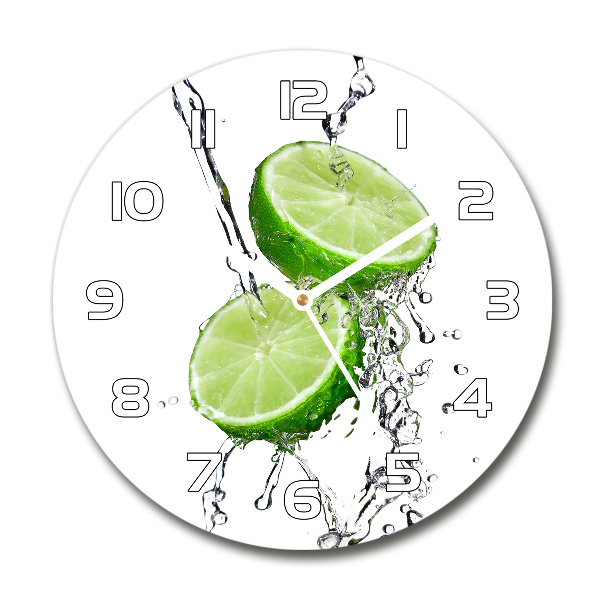 Round wall clock Lime and water