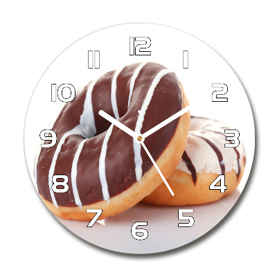 Round wall clock Donats with chocolate