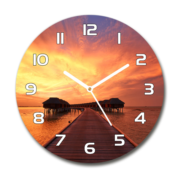 Round glass clock Bungalowy Maldives