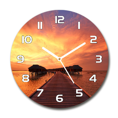 Round glass clock Bungalowy Maldives