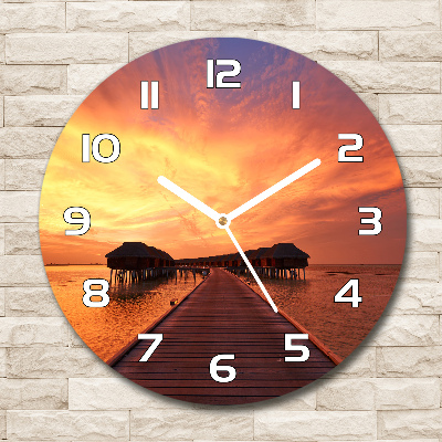 Round glass clock Bungalowy Maldives