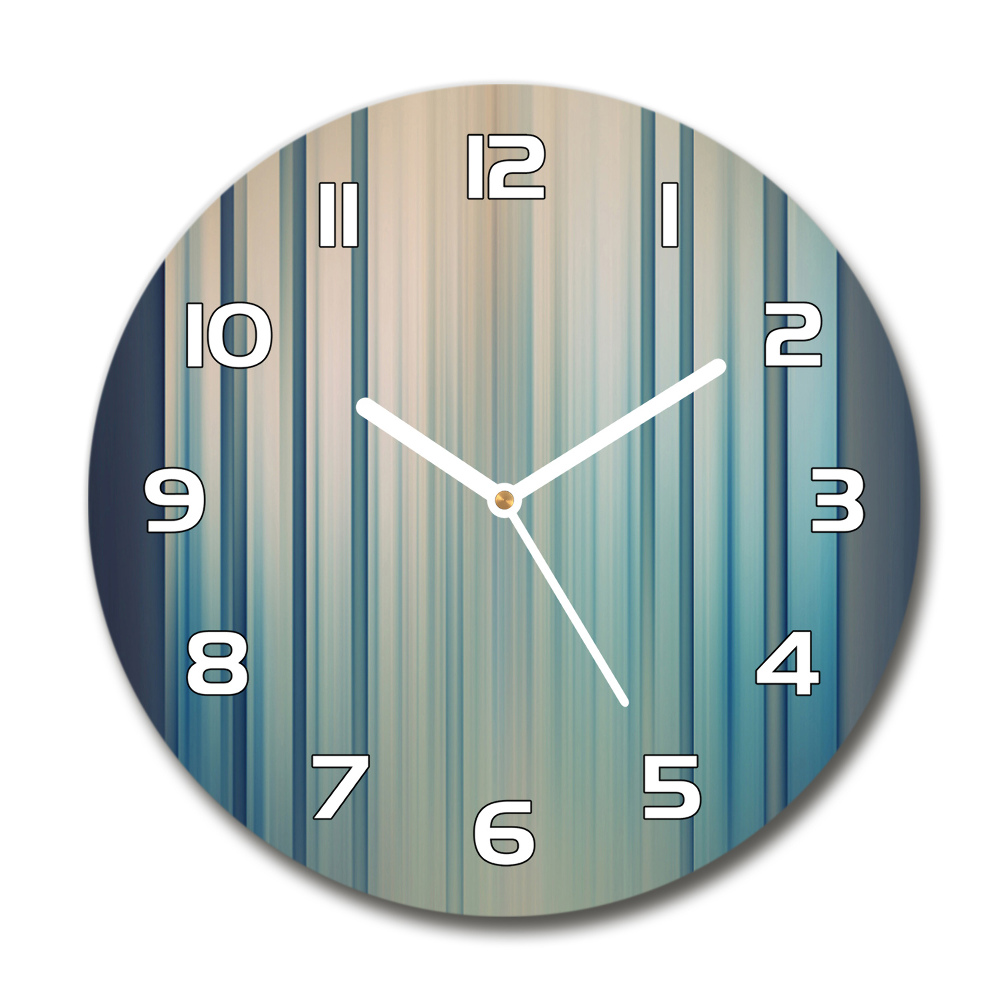 Round wall clock Blue stripes