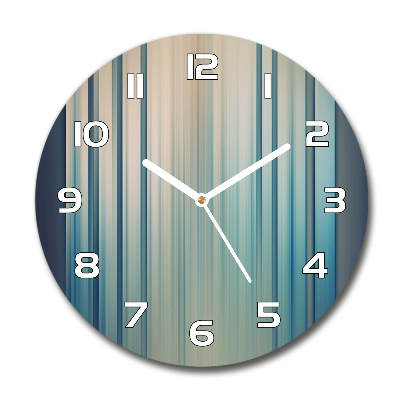 Round wall clock Blue stripes