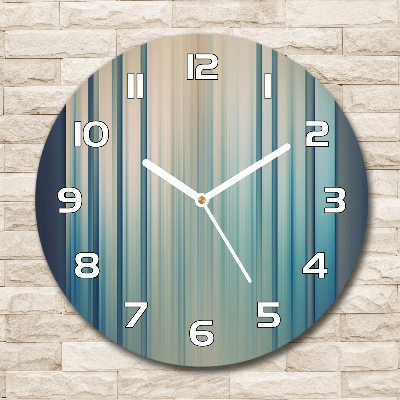 Round wall clock Blue stripes