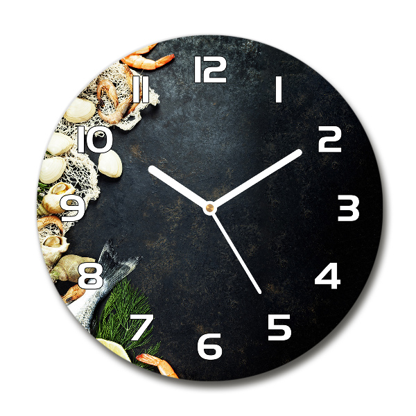 Round wall clock Seafood