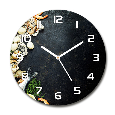 Round wall clock Seafood