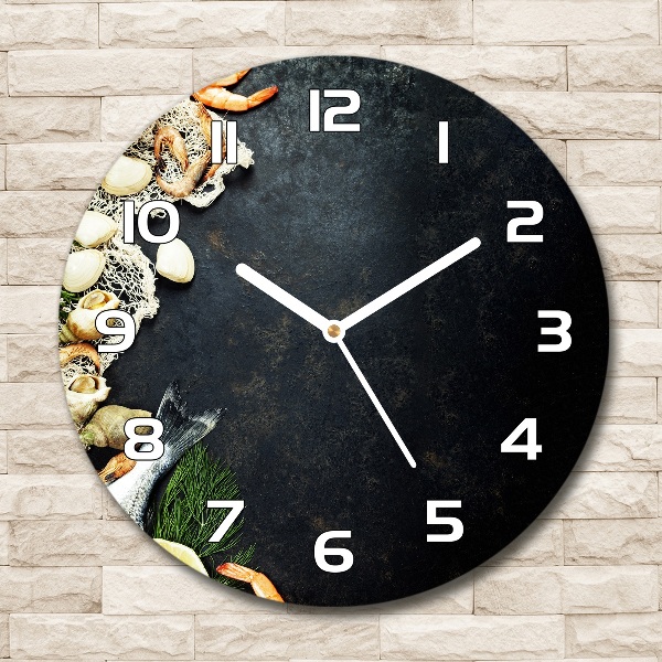 Round wall clock Seafood