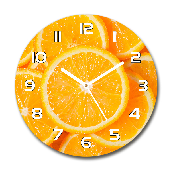 Round wall clock Slices of orange