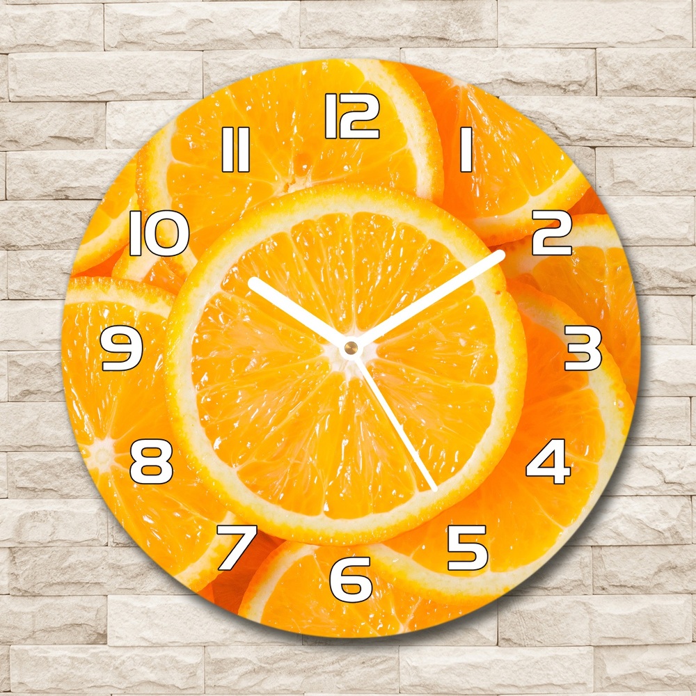 Round wall clock Slices of orange