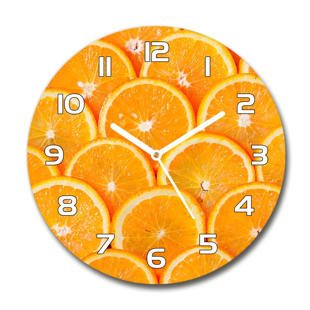 Round wall clock Slices of orange