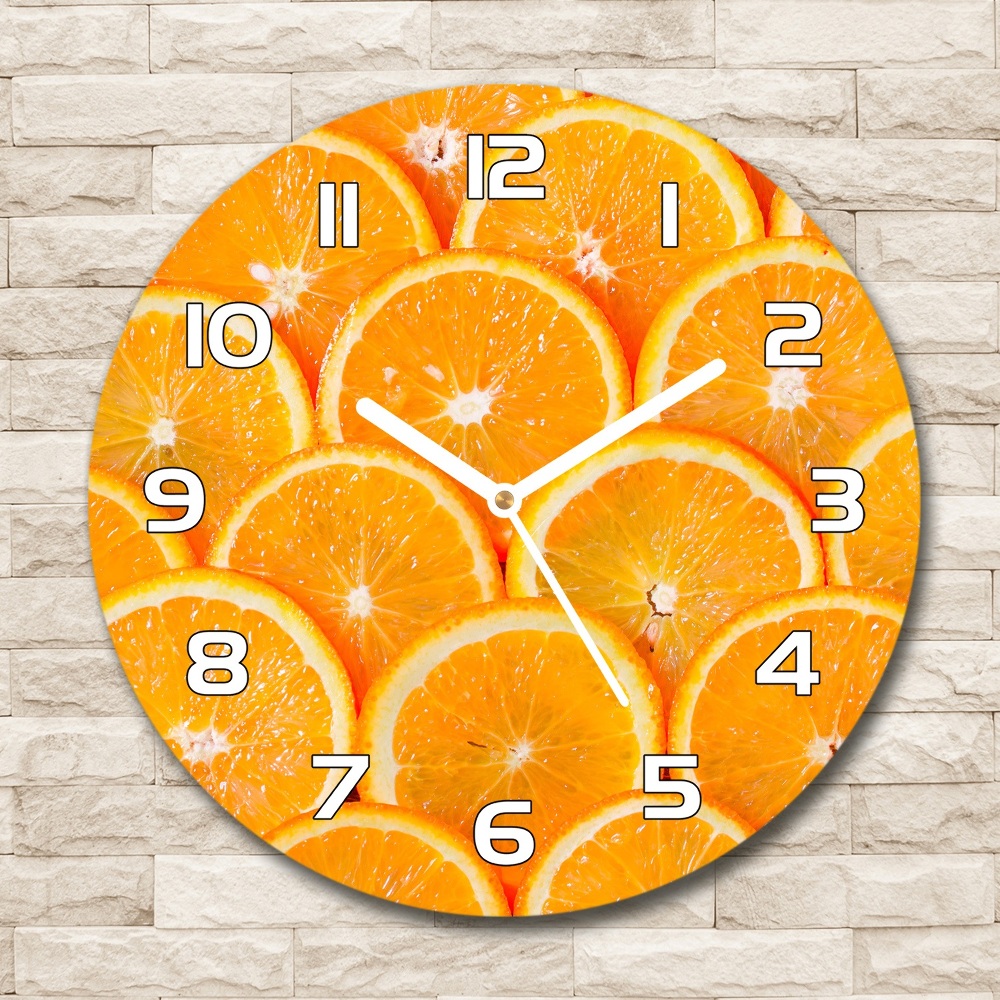 Round wall clock Slices of orange