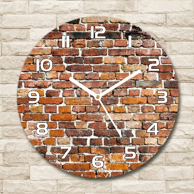 Round wall clock Brick wall