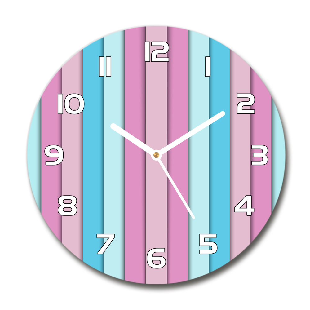 Round wall clock Colorful stripes