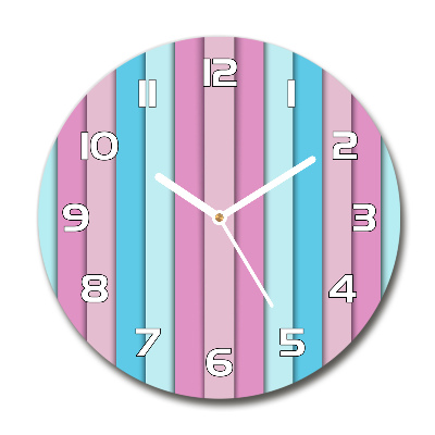 Round wall clock Colorful stripes