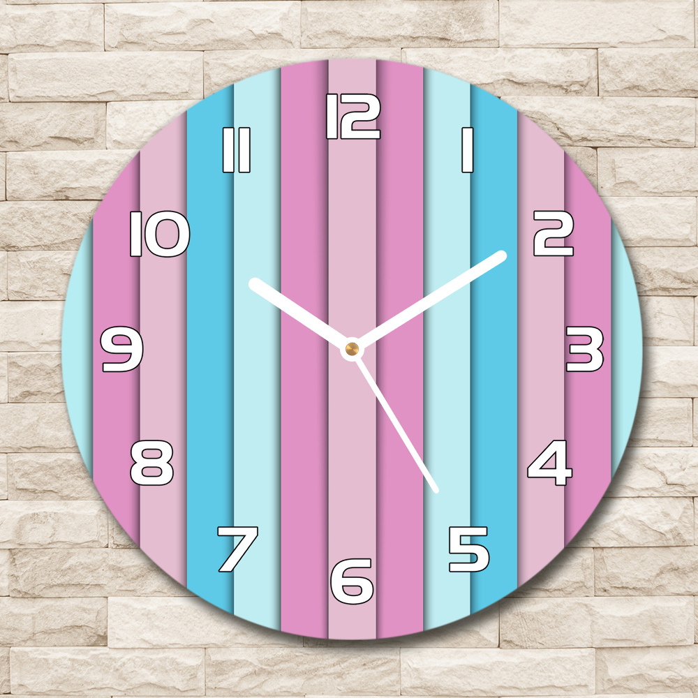 Round wall clock Colorful stripes