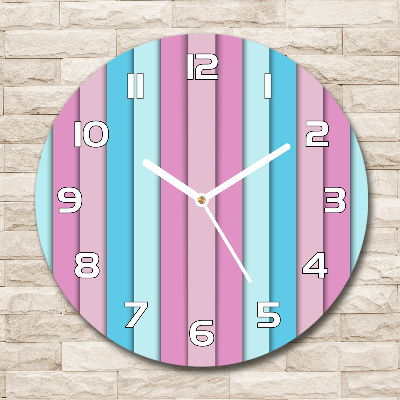 Round wall clock Colorful stripes