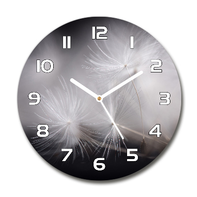 Round wall clock Dandelion seeds