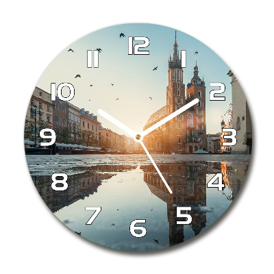 Round wall clock Cracow Poland