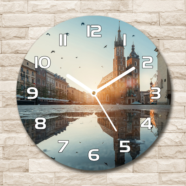 Round wall clock Cracow Poland