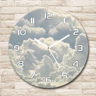 Round wall clock Clouds