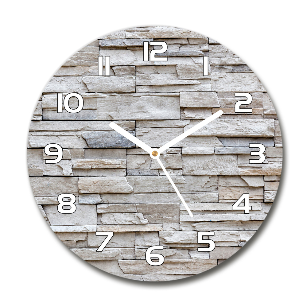 Round wall clock Stone wall