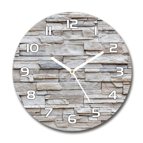 Round wall clock Stone wall