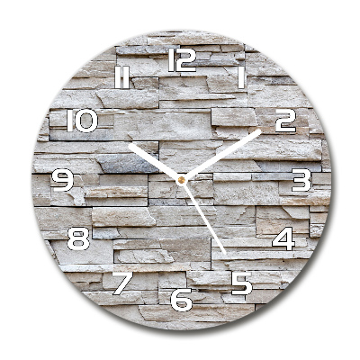 Round wall clock Stone wall