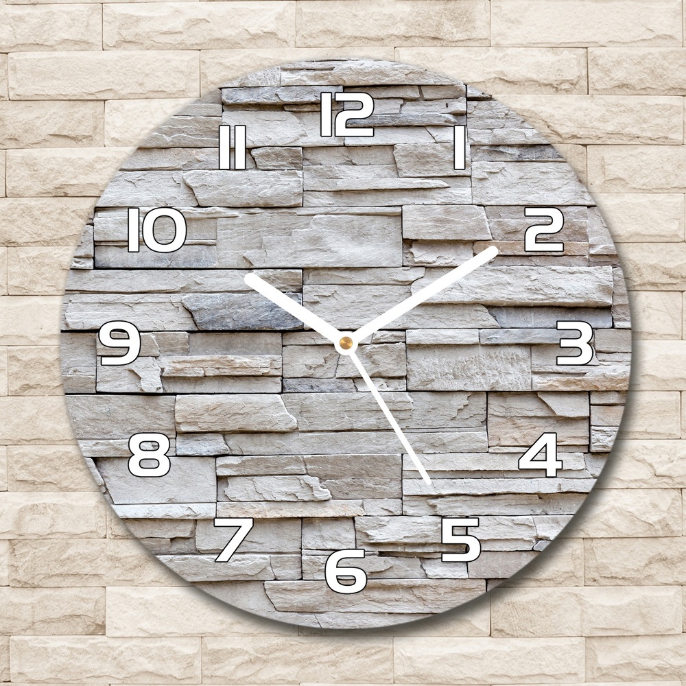 Round wall clock Stone wall