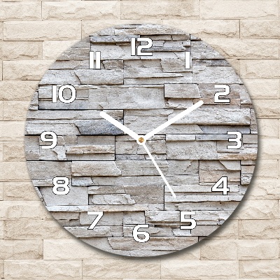 Round wall clock Stone wall