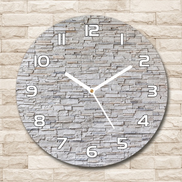 Round wall clock Stone wall