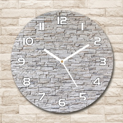 Round wall clock Stone wall