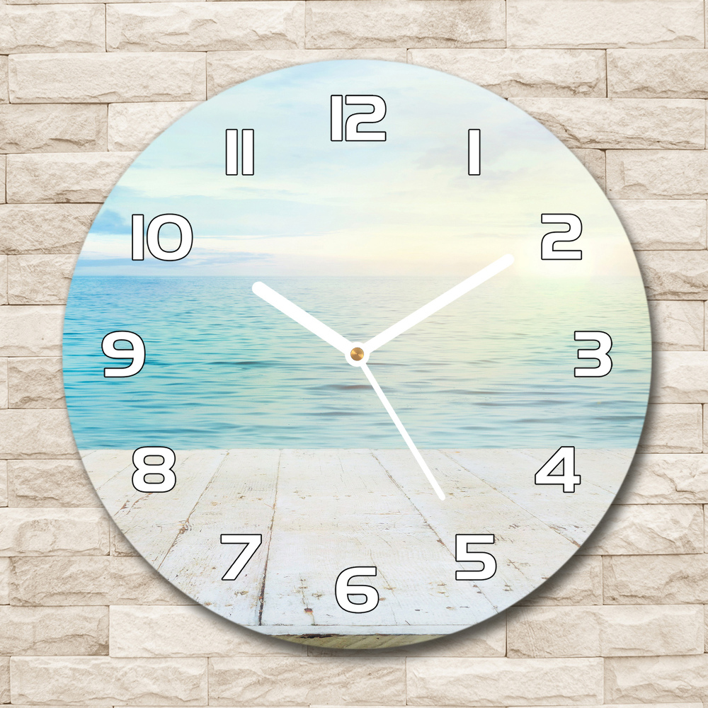 Round wall clock Sea