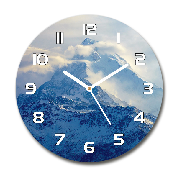 Round wall clock Mountain peak