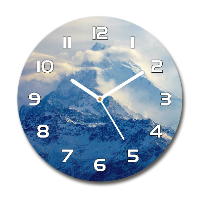 Round wall clock Mountain peak