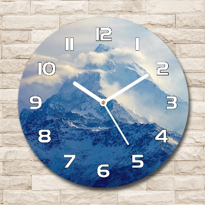 Round wall clock Mountain peak