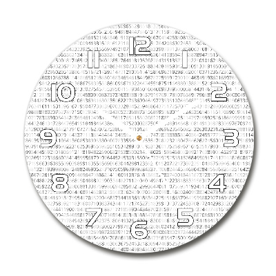 Round wall clock Binary code