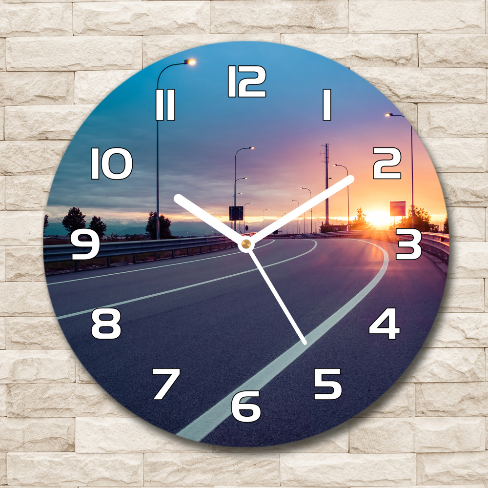 Round wall clock highway