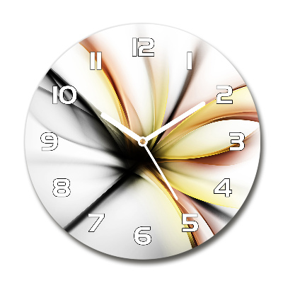 Round wall clock Flower abstraction