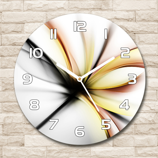 Round wall clock Flower abstraction